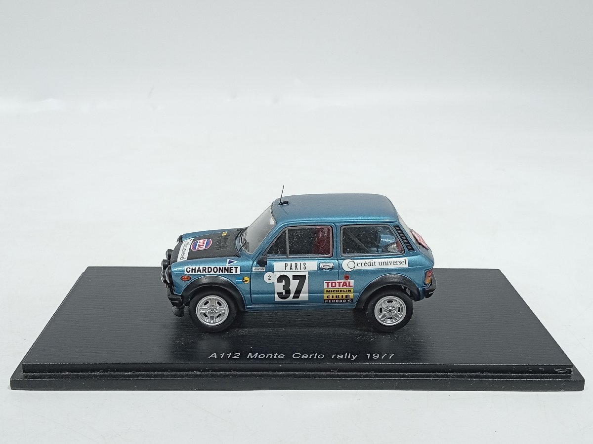 Spark スパーク 1/43 A112 Abarth No.37 Monte Carlo Rally 1977 M.Mouton F.Conconi ミニカー [11-3] No.2137_画像3