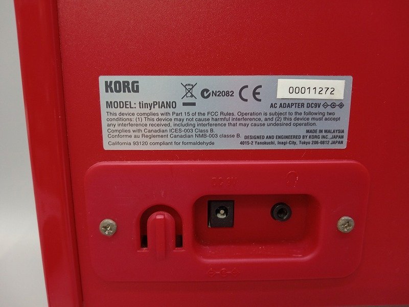 [ operation verification settled ] KORG tiny PIANO digital toy piano red body AC adaptor only present condition goods [1-2]No.2083