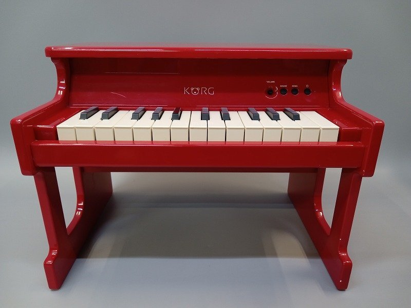 [ operation verification settled ] KORG tiny PIANO digital toy piano red body AC adaptor only present condition goods [1-2]No.2083