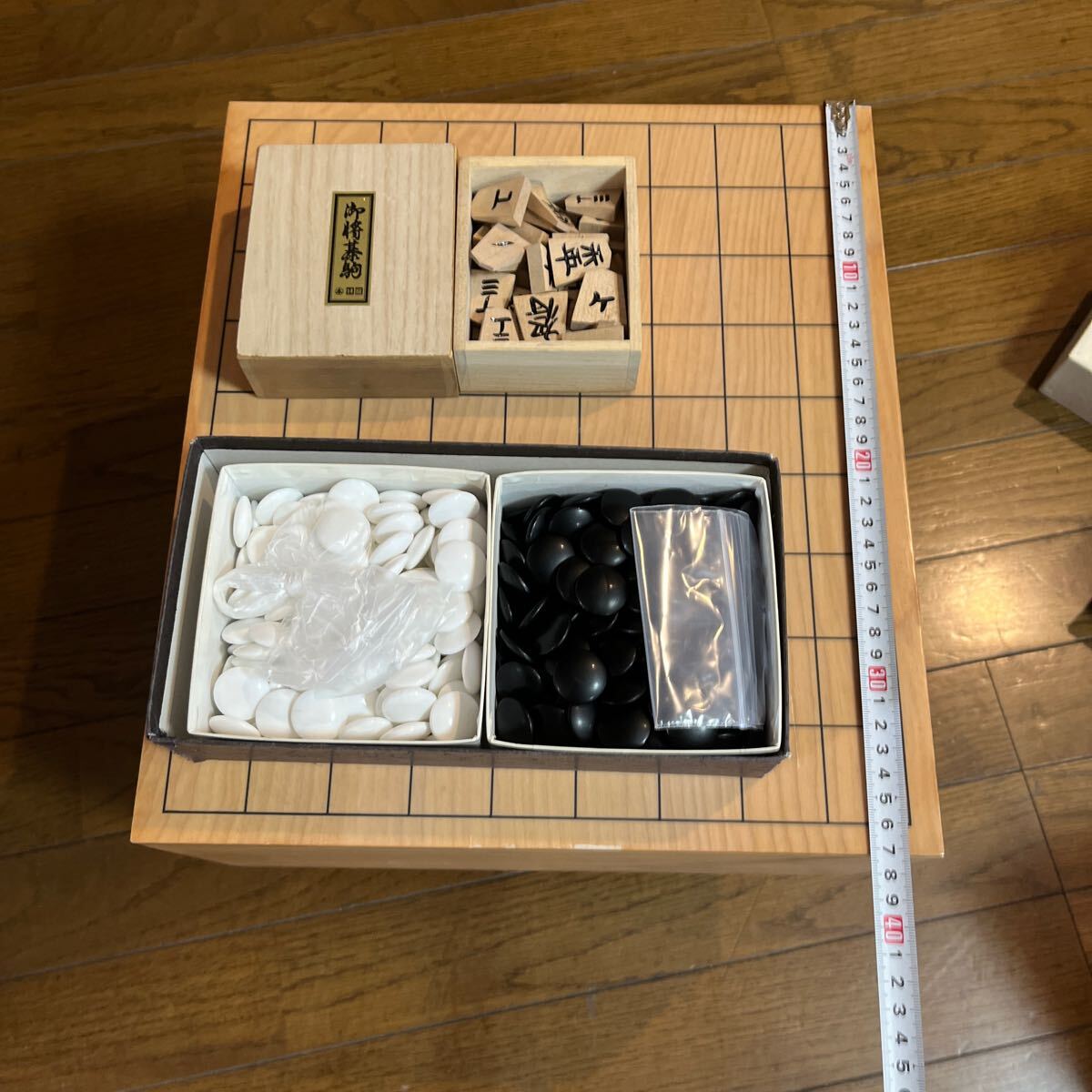 [ with legs shogi record ] shogi pcs / wooden / board game / secondhand goods / goban / desk . shogi piece 