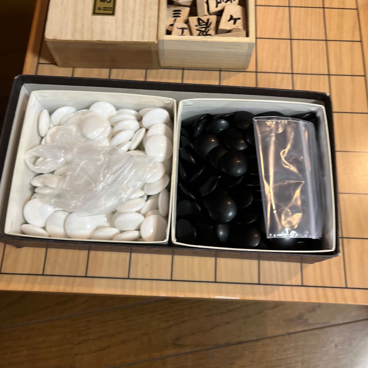 [ with legs shogi record ] shogi pcs / wooden / board game / secondhand goods / goban / desk . shogi piece 