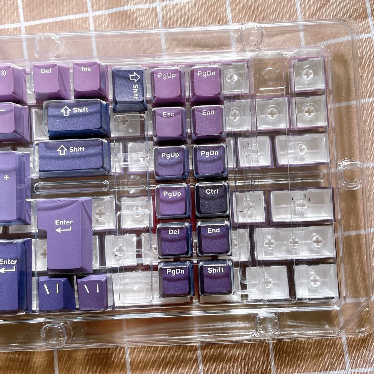 キーキャップ 132キー XVX 紫 Cherry プロファイル PBT