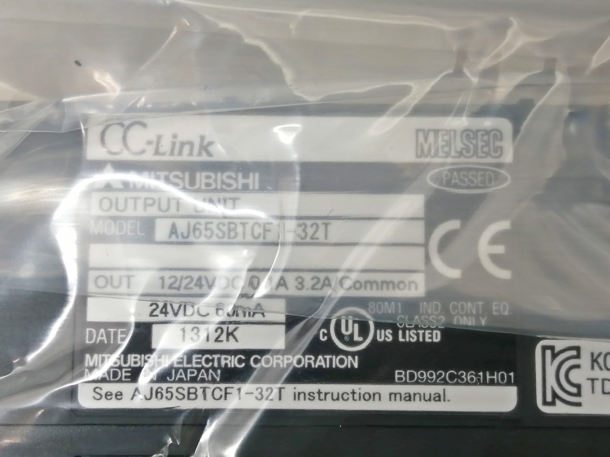 未使用品 MITSUBISHI 三菱電機 CC-Link小形タイプリモートI/Oユニット AJ65SBTCF1-32T_画像6