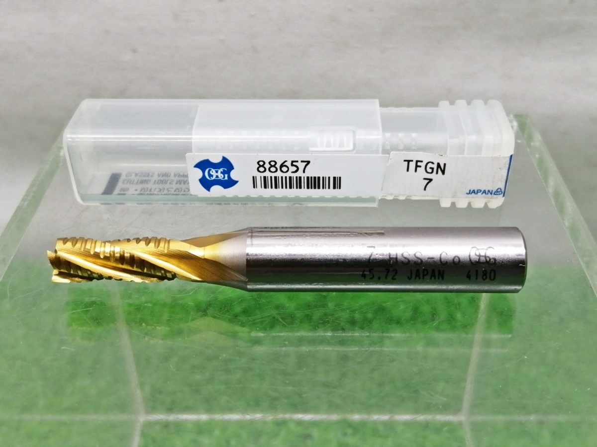 未使用品 OSG オーエスジー エンドミル タフニックゴールドミディアム 刃径7mm 88657 TFGN 7_画像1