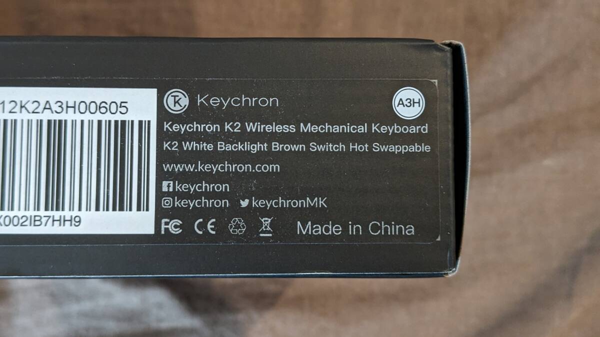 Keychron K2 V2 ワイヤレス・メカニカルキーボード Whiteバックライト US配列 茶軸の画像3