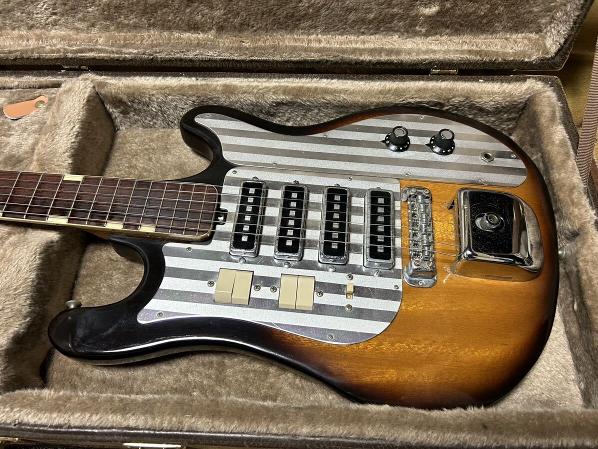 65年頃・シリーズ最上位モデル・TEISCO ・テスコ ・WG-4L・美品・４ＰU搭載・グループサウンド全盛期時・ビザールエレキ・激安・調整済み。_画像8