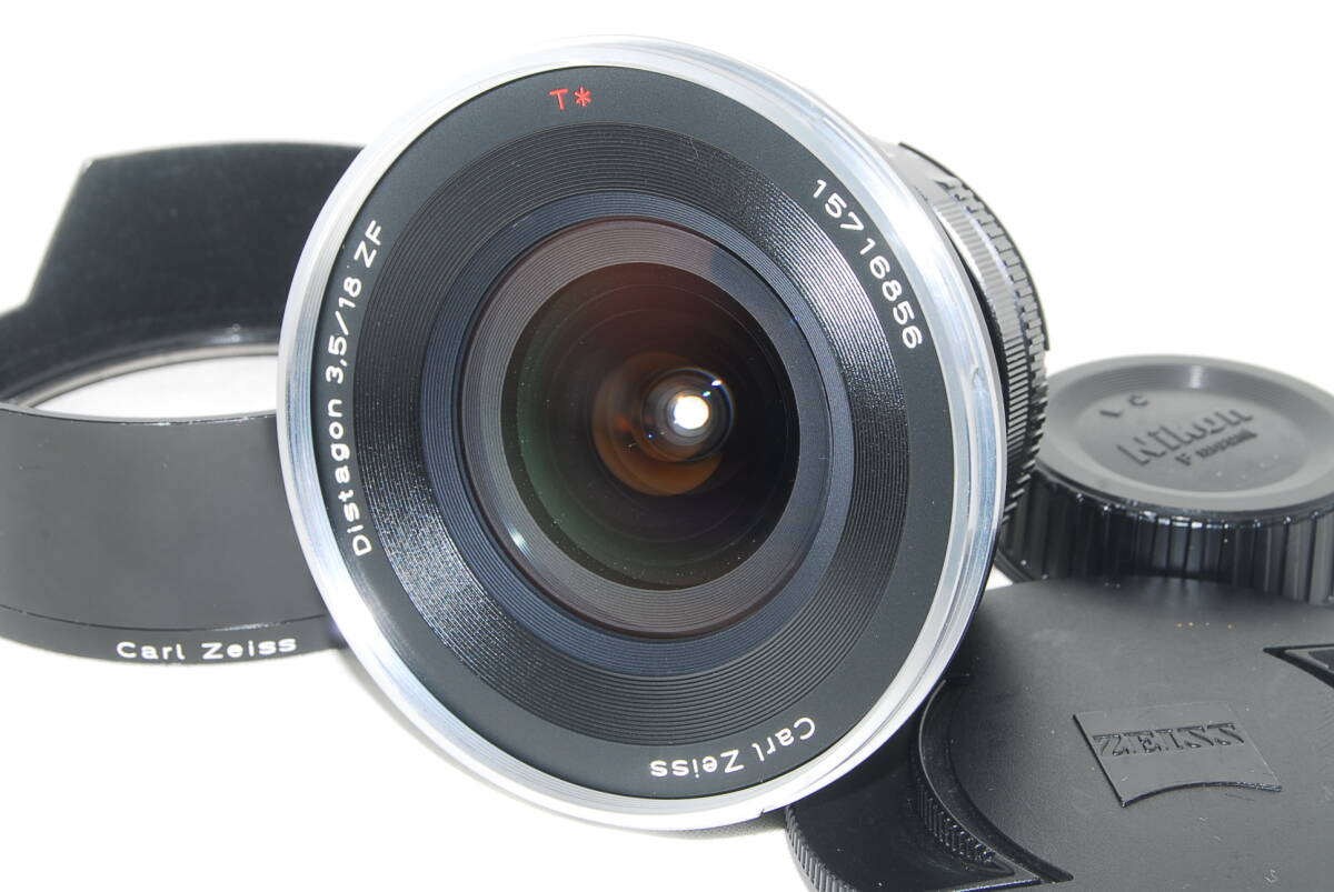 ★実用良品★Carl Zeiss ツァイス Distagon ディスタゴン 18mm F3.5 ZF NIKON ニコンFマウント フード付き♪_画像2