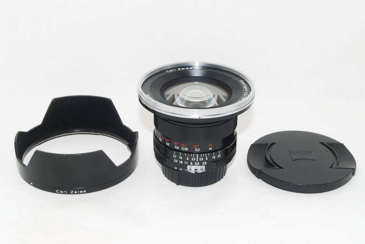 ★実用良品★Carl Zeiss ツァイス Distagon ディスタゴン 18mm F3.5 ZF NIKON ニコンFマウント フード付き♪_画像1