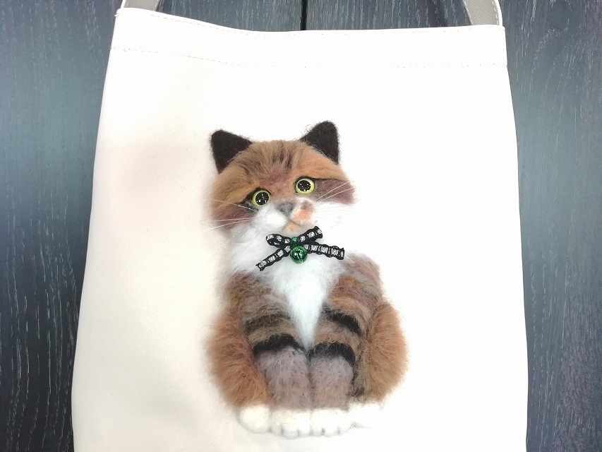  шерстяной войлок кошка кошка Chan one руль сумка * большая сумка * сумка 