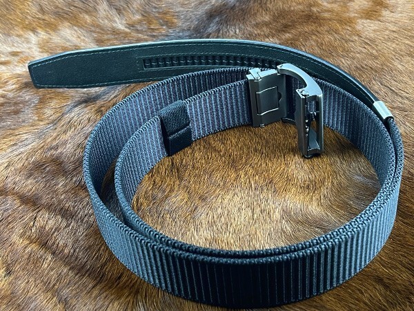  select exhibition *DT-551A original leather X cotton black casual combination belt pin none buckle functionality *