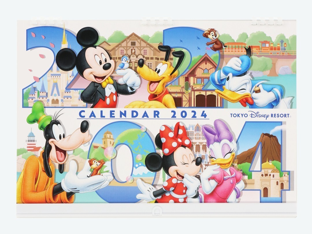 東京ディズニーリゾート限定 壁掛けカレンダー2024 未開封新品 Disney_画像1