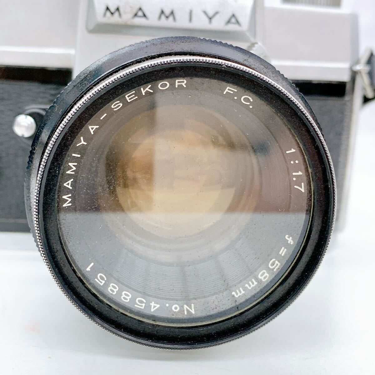 5AB042 MAMIYA マミヤ MAMIYA-SEKOR フィルムカメラ F.C 1:1.7 f=58mm 中古 現状品 動作未確認_画像2