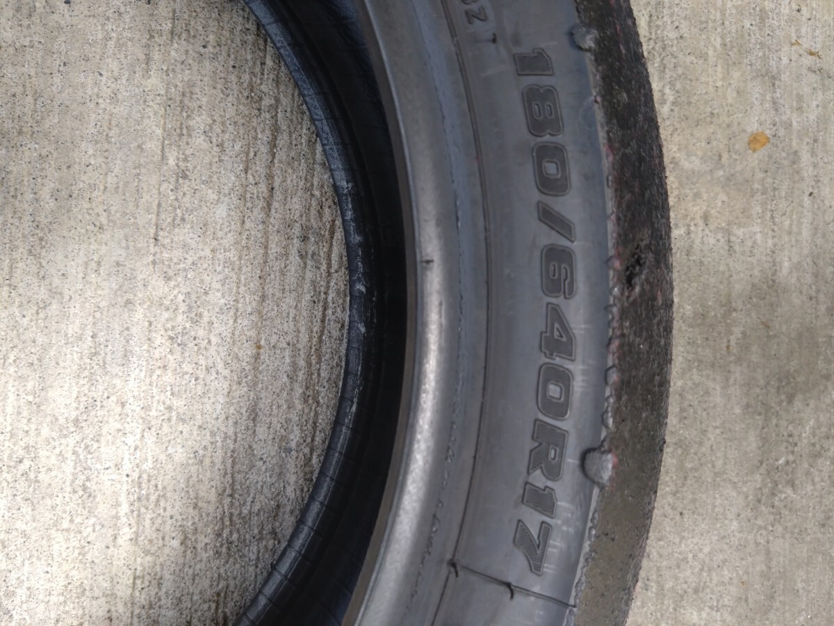 ブリヂストンバトラックスレーシングR11 前後セット 120/600R17 180/640R17 24年製造 約60分使用 CBR600RR YZF-R6 ZX-6R 他の画像6