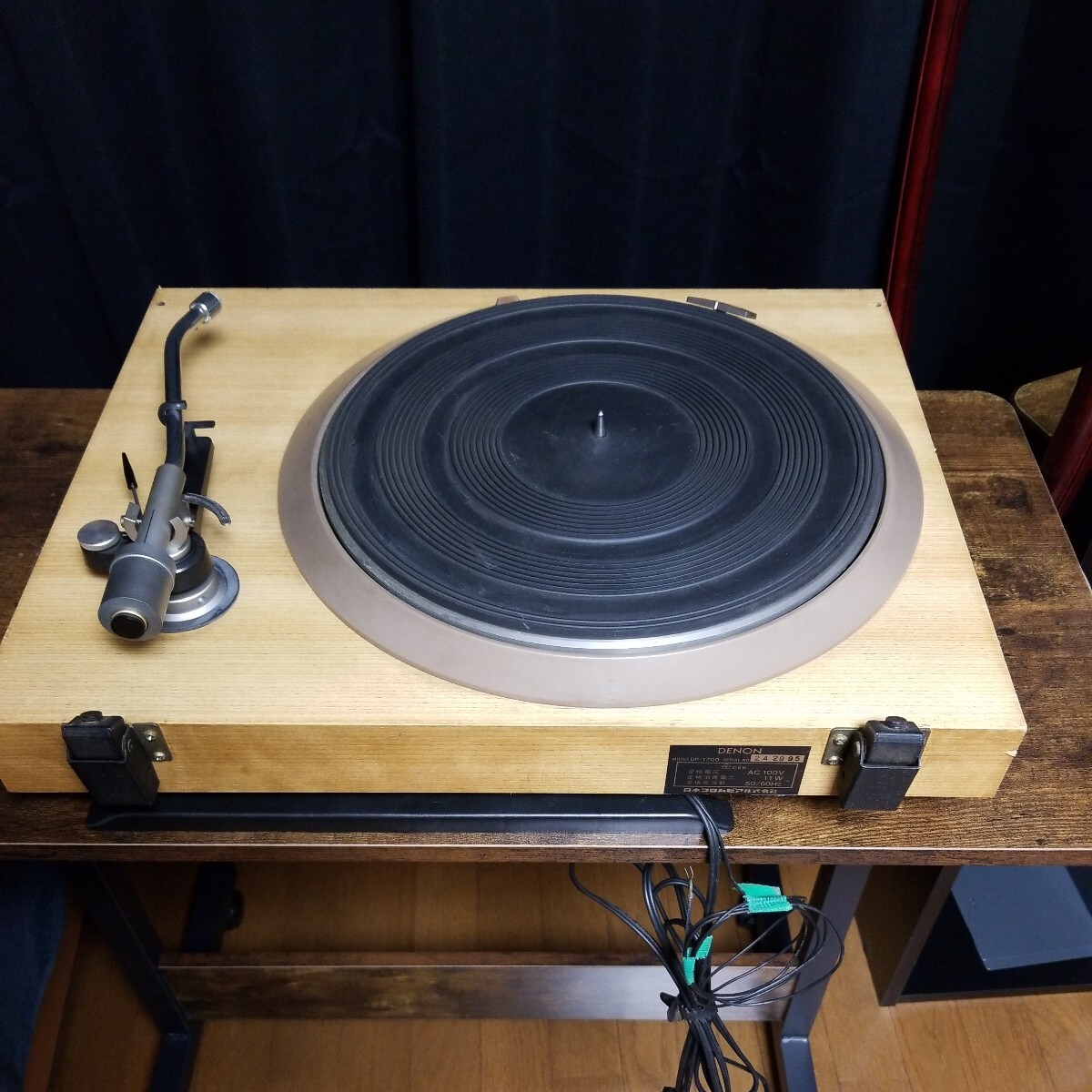 DENON Denon turntable DP-1700 dust cover destruction .fono cable less electrification verification only present condition goods junk treatment control number KO