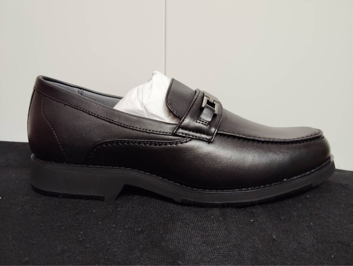 新品Madrasマドラスウォーカーゴルフ牛革ビジネスシューズ25cmブラック本革本皮靴革靴スリッポンビットローファービジカジ