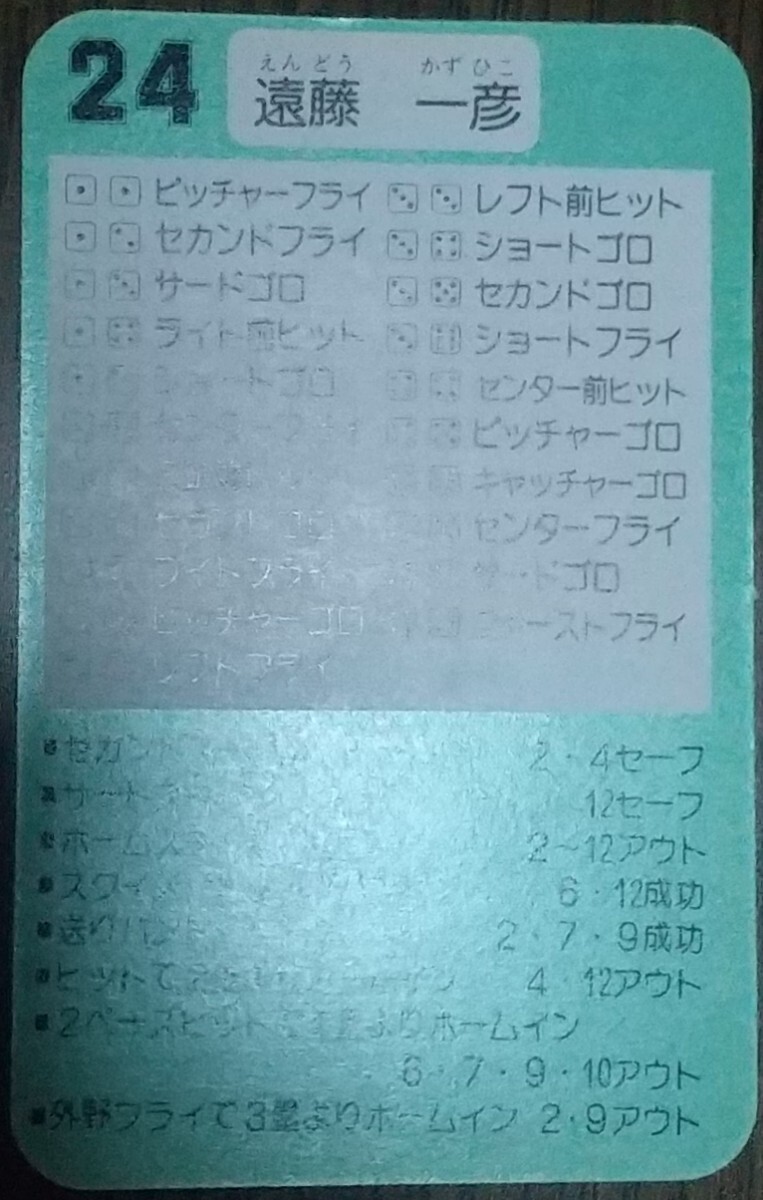 タカラプロ野球カードゲーム９０横浜大洋ホエールズ 遠藤一彦_画像4