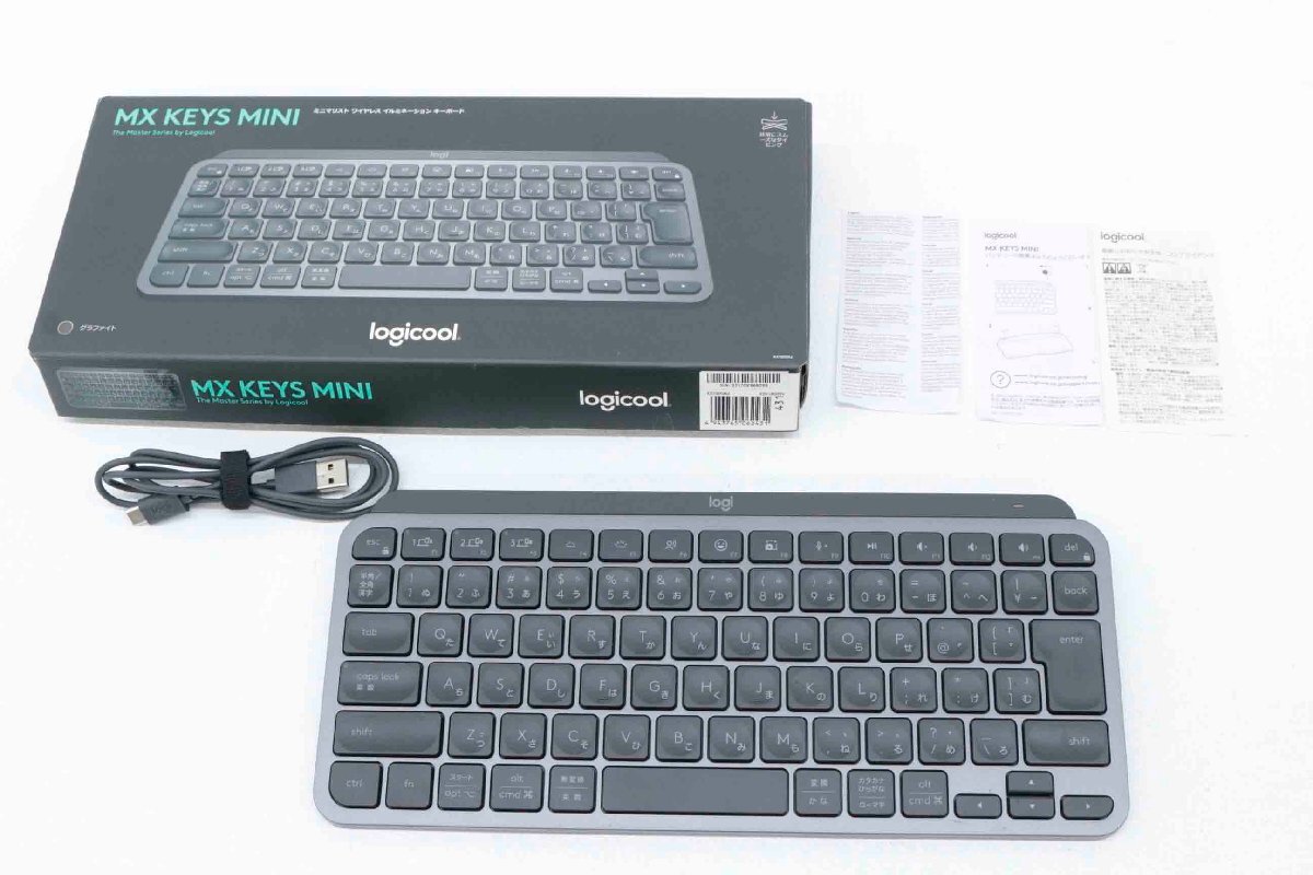 【中古・ジャンク品】Logicool ロジクール MX KEYS mini KX700GRd ワイヤレスキーボード【通電確認のみ/ペアリング不可】'_画像1