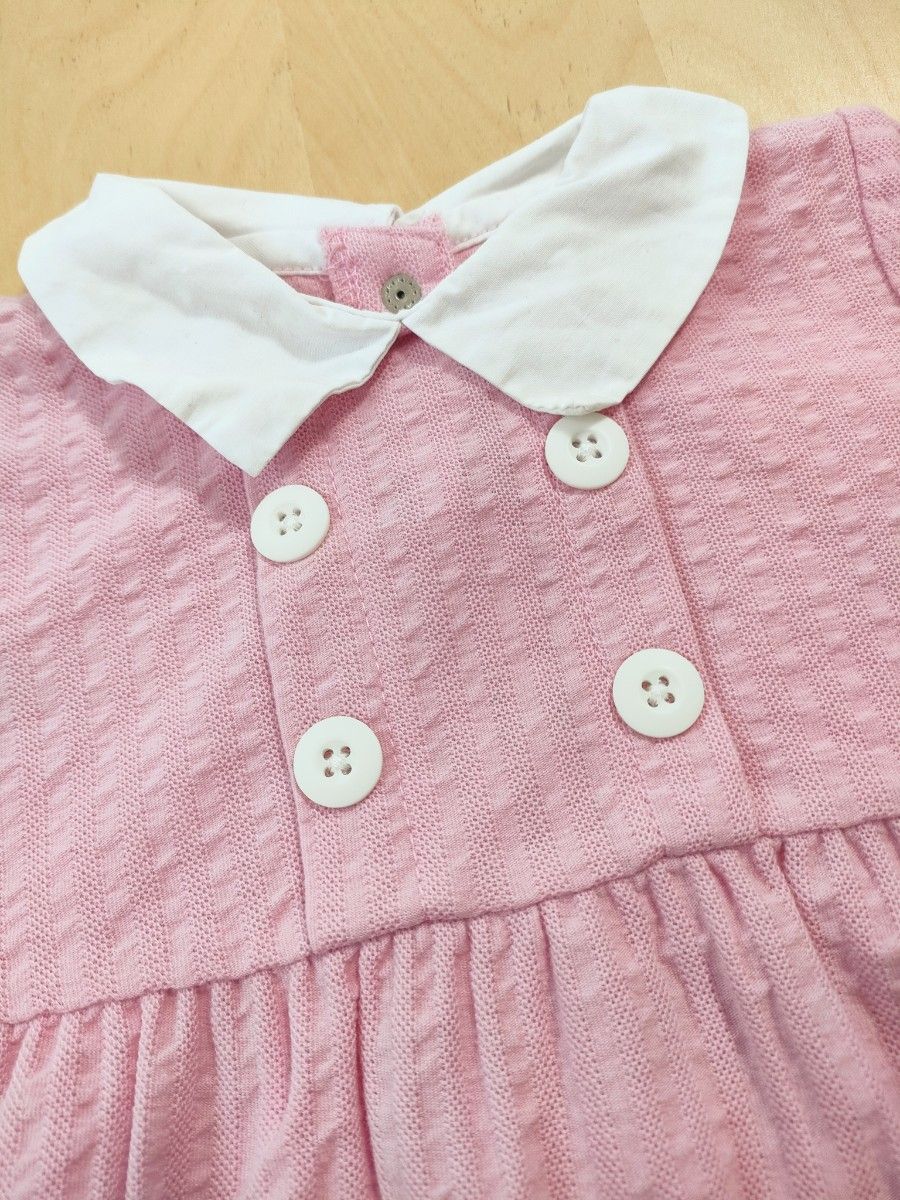 美品　ベビー 女の子 半袖ロンパース 70cm ベビー服　べべ　bebe　