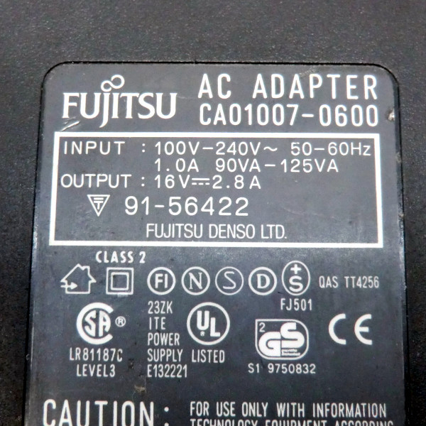 ■富士通/FUJITSU 純正 ACアダプタ & 電源コード■CA01007-066 FDADP-01■OUTPUT 16V 2.8A■通電確認済み！【管理：家電】_画像7