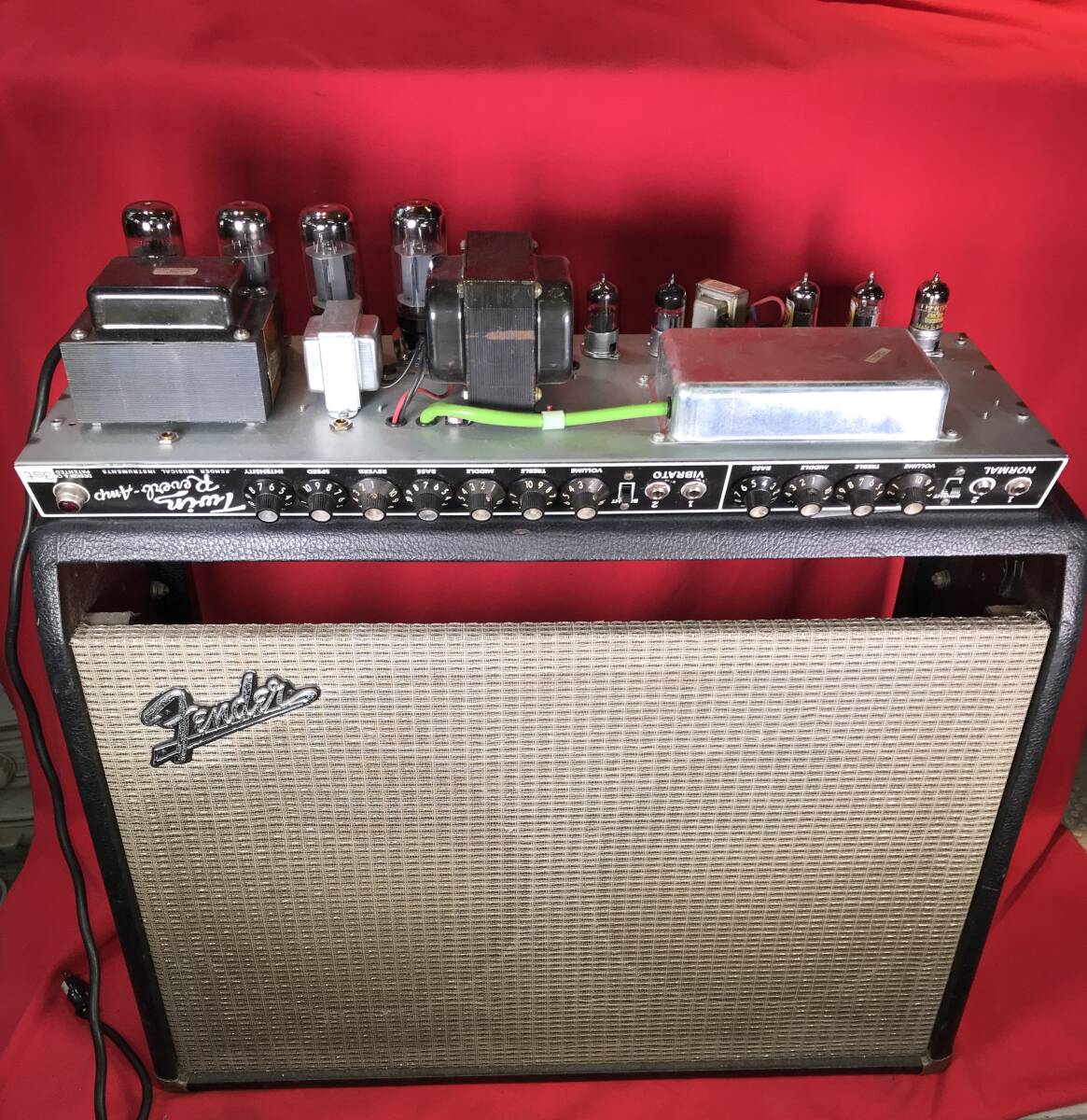 nt240514-002Z Fender Twin Reverb フェンダーツインリバーブ グルーヴチューブ ジャンク ギターアンプ コンボタイプ USED _画像1