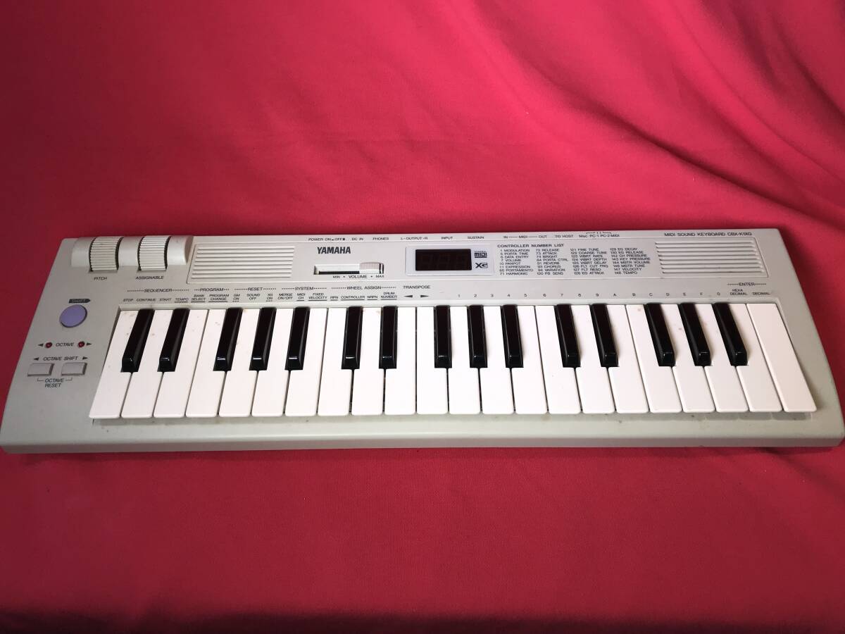 nt240511-004D8 ヤマハ YAMAHA MIDI SOUND KEYBOARD CBX-K1XG キーボード 鍵盤 楽器 音楽 USED 汚れあり 難あり 現状品_画像1