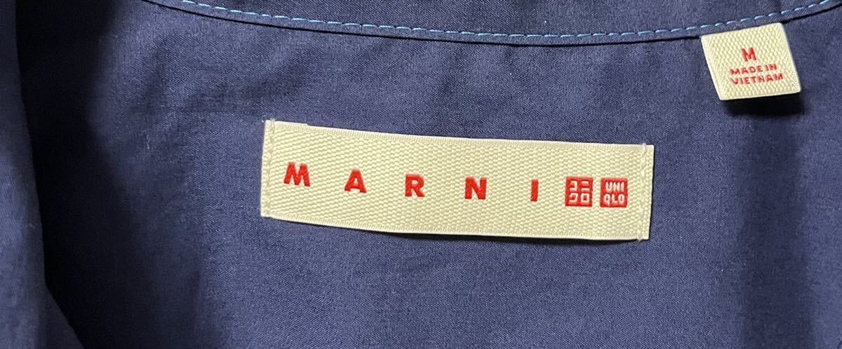 MARNI オープンカラー コットン 半袖シャツ 半袖開襟シャツ UNIQLO サイズMアロハシャツ _画像3