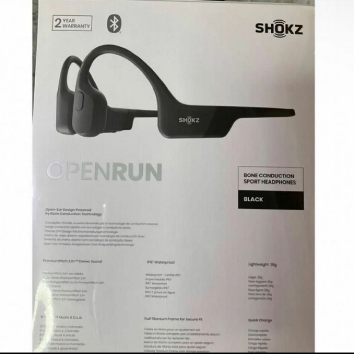 新品 Shokz ショックス 骨伝導イヤホン OpenRun オープンラン SKZ-EP-000003 ブラック