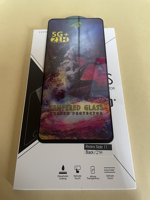 ［２枚セット］Xiaomi Redmi Note 11 シャオミ フル ガラス フィルム フルグルー 全面接着 0.3mm 21H 液晶保護フィルム ラウンドエッジ_画像5