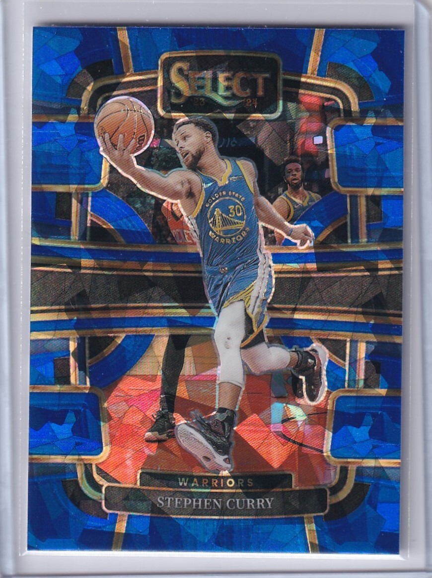 [Blue Cracked Ice] NBAカード 2023-24 Select Basketball Stephen Curry Concourse Level Blue Cracked Ice Warriors_画像1