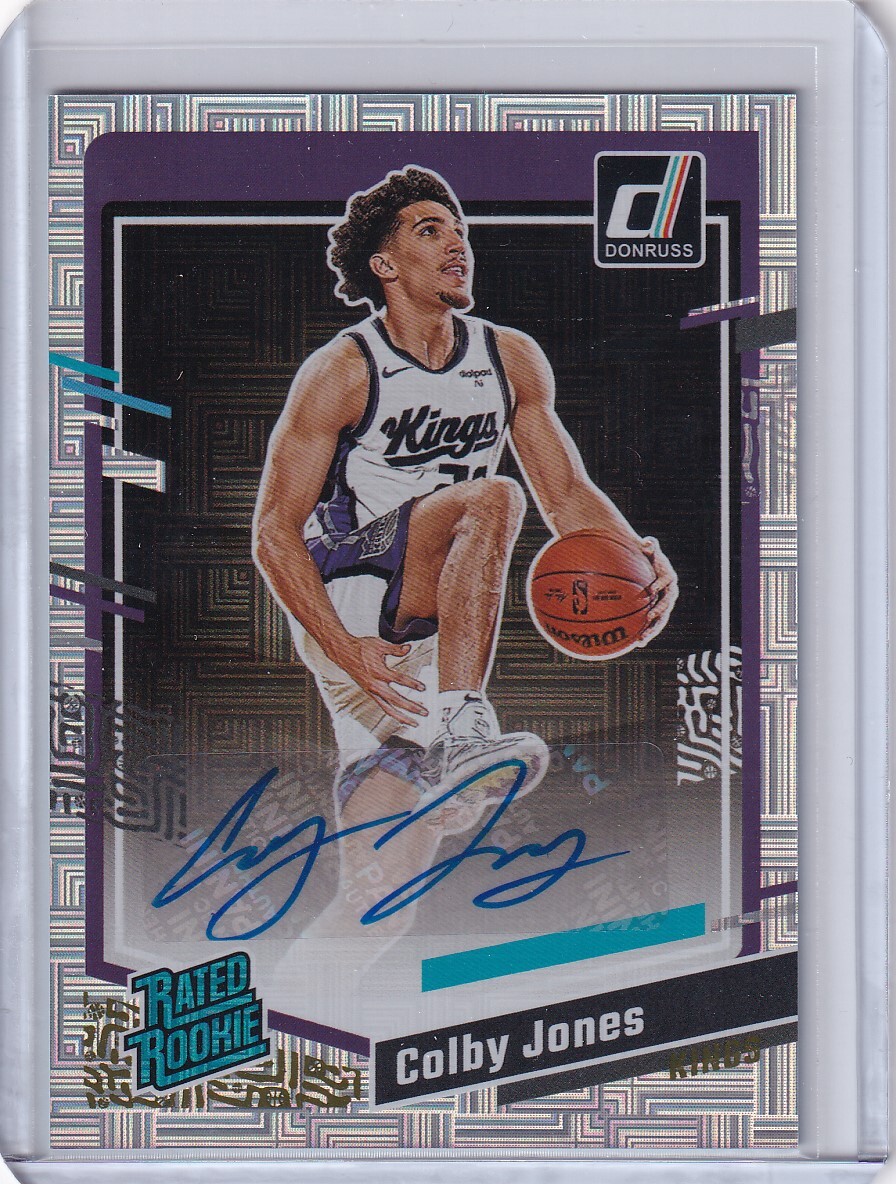 [4枚 サクラメント・キングス RC Auto] NBA 23-24 Donruss Basketball Colby Jones / Sasha Vezenkov / Jalen Slawson RC Auto ルーキー_画像4