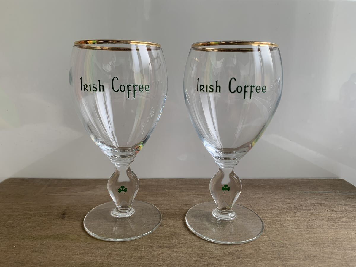 IRISH COFFEE Irish coffee Vintage glass 2 point set ⑤