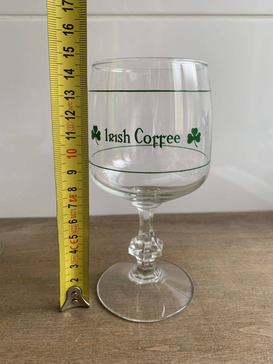 IRISH COFFEE アイリッシュコーヒー ヴィンテージ グラス 2点セット ①_画像9