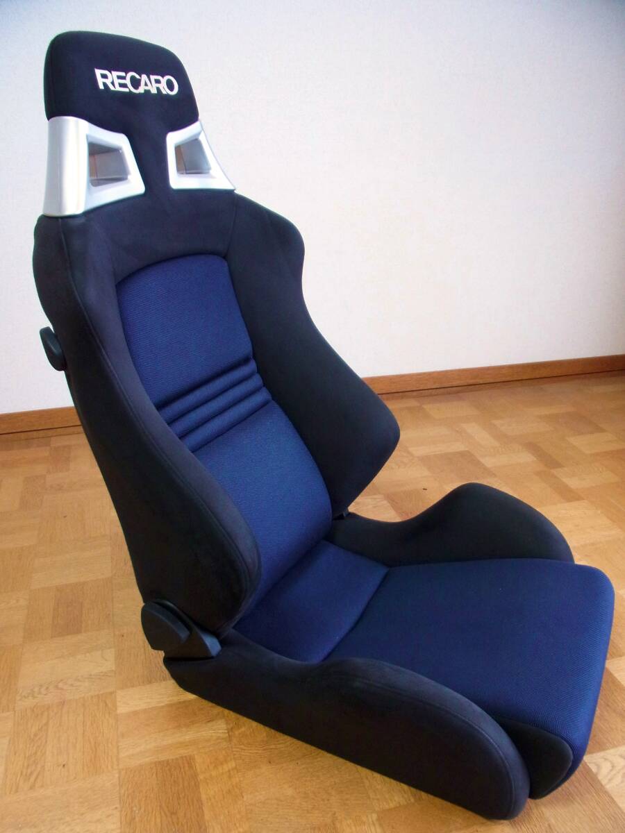 RECARO SR-11 HK100 BL/BK セミバケットシート レカロ SR11 希少ブルーメッシュ 送料安価に 付属品有り_画像1