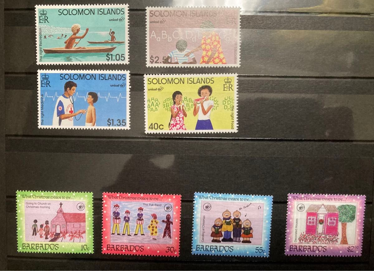 外国切手　ユニセフ Unique50年記念
