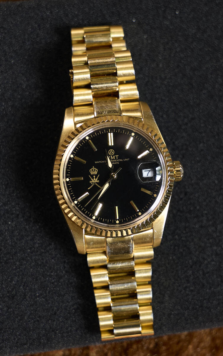 WMT WATCH CABOCHON OMAN GOLD AGED EDITION 36mm self-winding watch wristwatch 