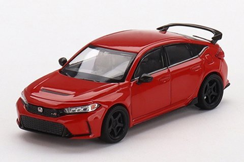 MINI-GT 1/64 Honda シビック Type R 2023 ラリーレッド W/ Advan GT Wheel(右ハンドル） (MGT00546-R)の画像1