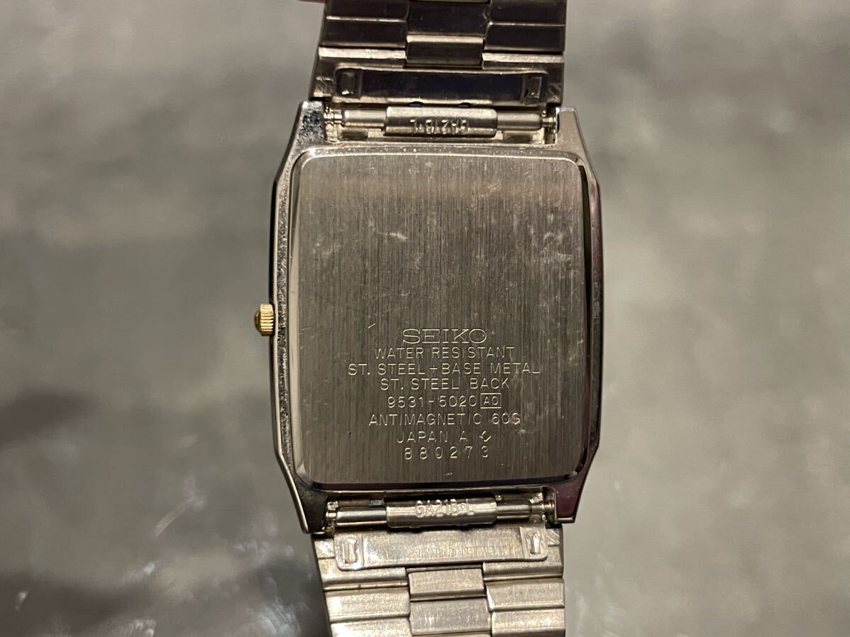 熊12)SEIKO セイコー メンズ腕時計 ブランド ゴールド 小物 クォーツ chronos 9531-5020 ゴールド 金文字盤_画像2