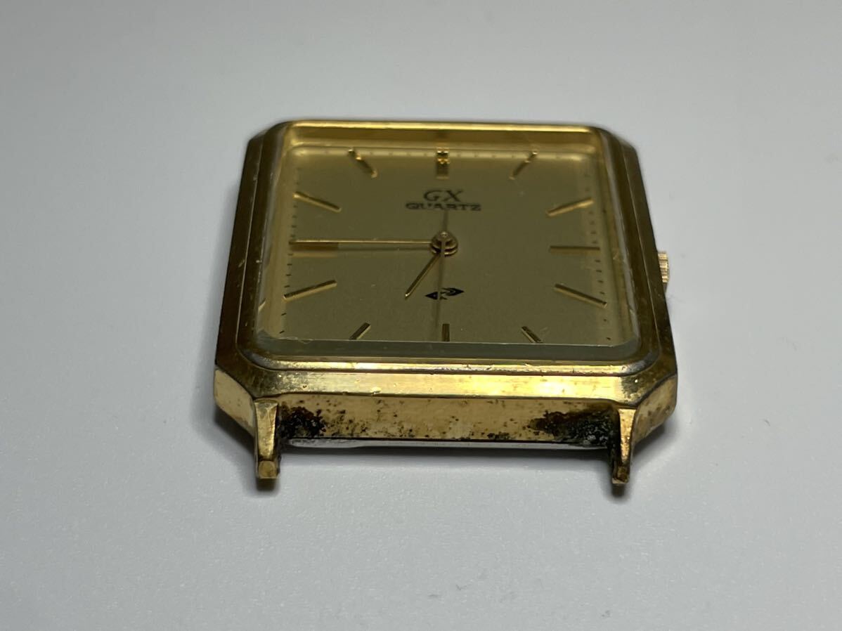CITIZEN シチズン GX メンズ腕時計 T0-015 ゴールドカラー 金色 文字盤金 トップのみ 現状品 アンティーク レトロ_画像3
