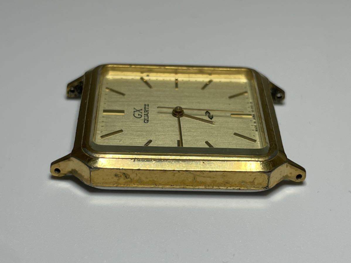 CITIZEN シチズン GX メンズ腕時計 T0-015 ゴールドカラー 金色 文字盤金 トップのみ 現状品 アンティーク レトロ_画像6
