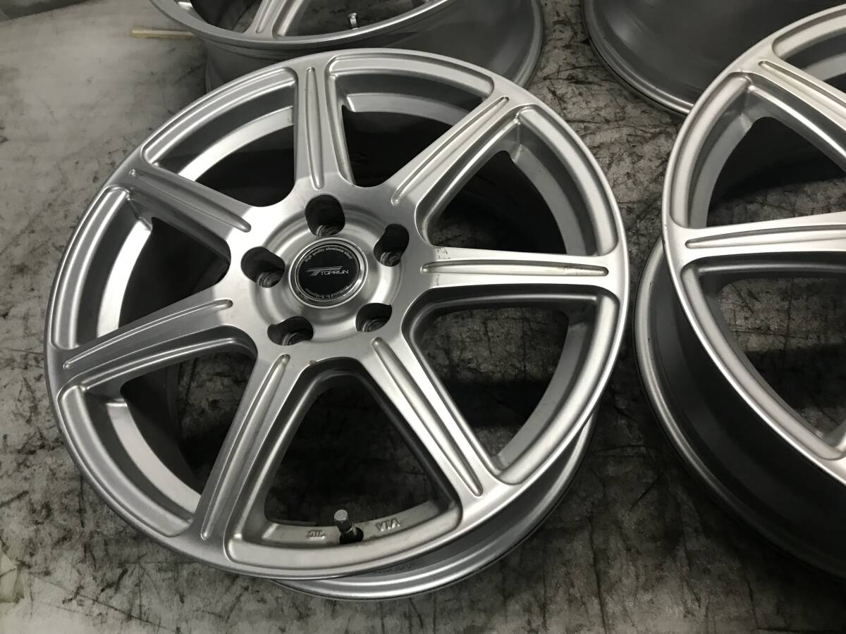 TOPRON トップラン 17インチ アルミホイール 17×7J ET 45 PCD 114.3 5H 中古 プリウスα アルファード ハリアー スカイライン 等_画像5