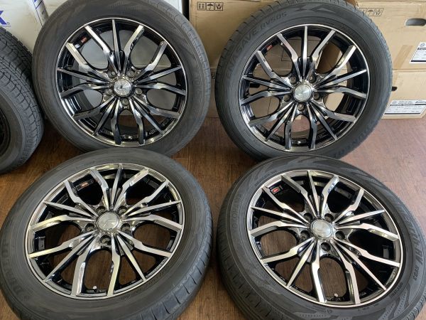 §WEDS レオニスLV 17X6.5J+53 114.3-5H 中古 205/55R17(205/55-17)ノア/ヴォクシー/エスクァイア/ステップワゴン/アクセラ/MAZDA3_画像1