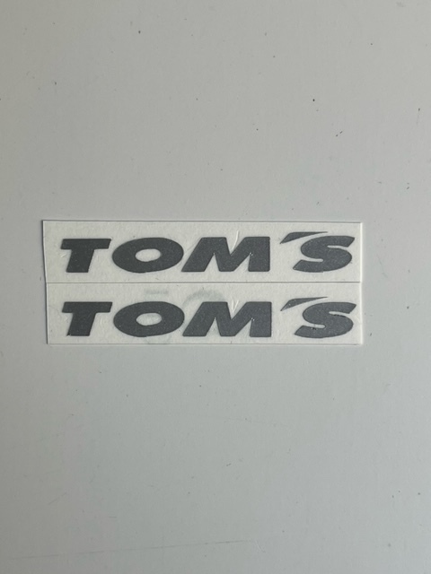 トヨタ トムス TOMS ドアバイザーステッカー シルバー 銀色４枚セット インテリア 携帯 他色々 カッティングステッカー4枚セット_画像2