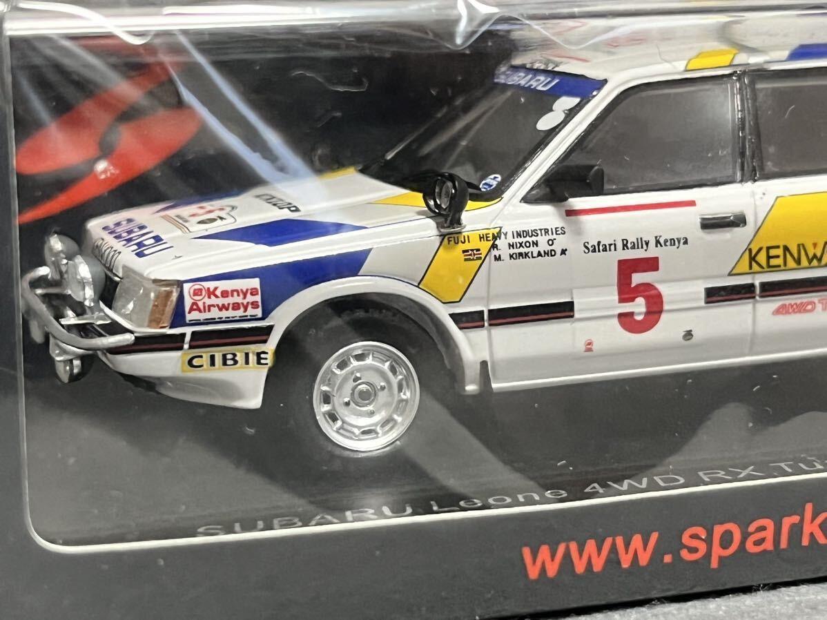 Spark 1/43 SUBARU Leone 4WD RX Turbo #5 M.Kirkland_R.Nixon 6th Rally Safari 1986 S5432_画像4