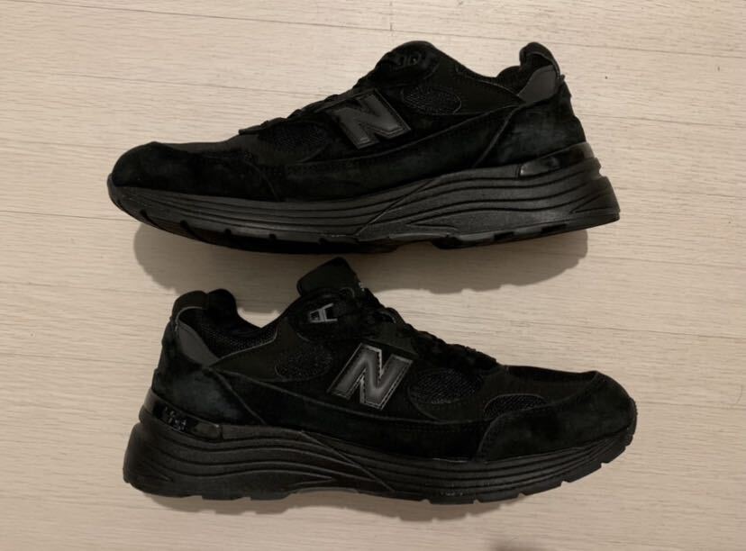 美品 27.5 new balance m992 ea トリプルブラック 992 mr993 993 eb bk gl gr m990 990 bb4 bb5 bk6 jj4 27.5cm スニーカー_画像3