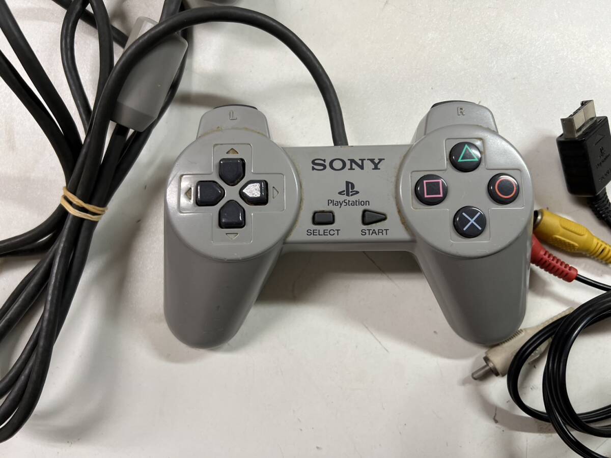 PS1 SCPH-5500 本体 プレイステーション1 コントローラー付き ジャンク_画像7