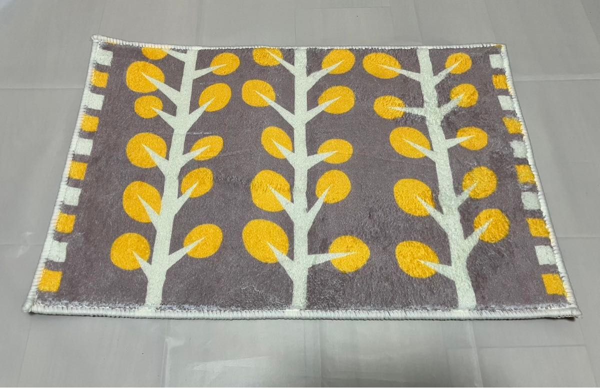 玄関マット バスマット トイレマット 黄色 ミモザ 植物 花 キッチン 北欧 インテリア 洗える マット