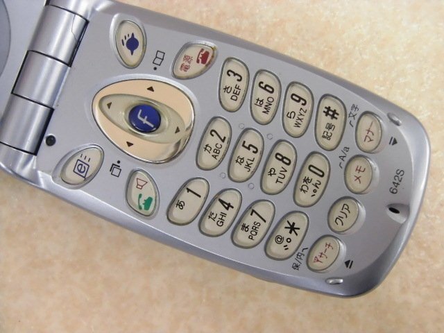 Ω ZZZ1 9823◆)  гарантия  есть   NTT DoCoMo PHS телефон ... ... 642S ( синий  ...  серебристый )  аккумулятор  включено   инициализация ...  *   праздники 10000 сделка  ...!!