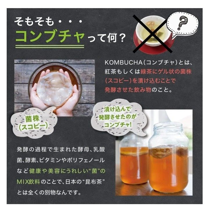 コンブチャクレンズ　300ml　2本　乳酸菌　オリゴ糖　酵母菌　酵素　食物繊維　L-シトルリン　ビタミンB郡