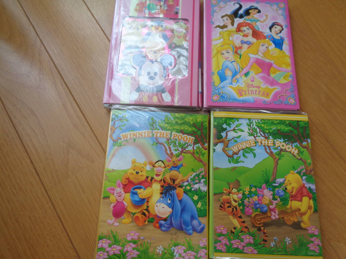  Disney * Heisei era retro * book type * memory *4 pcs. set * Pooh * vi Ran z* Princess * Mickey *disney Sunstar * Disney store 