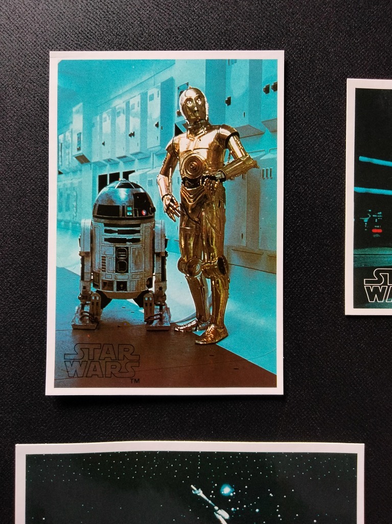 スターウォーズ 写真 カード 未使用 4枚入パック 昭和50年代 当時品！☆ R2-D2 初期メカ 開封済み ブロマイド 山勝 '70s STAR WARS CARD ②の画像4